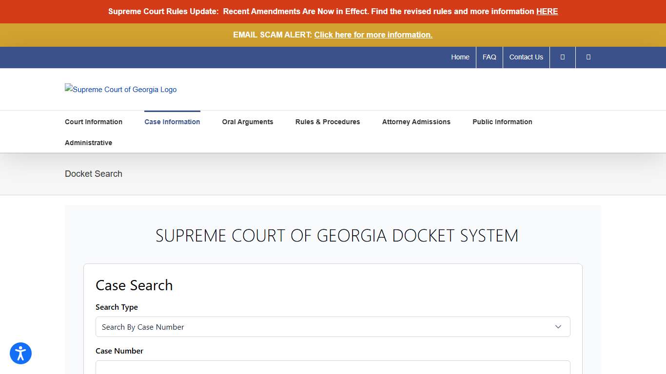 Docket Search – Supreme Court of Georgia