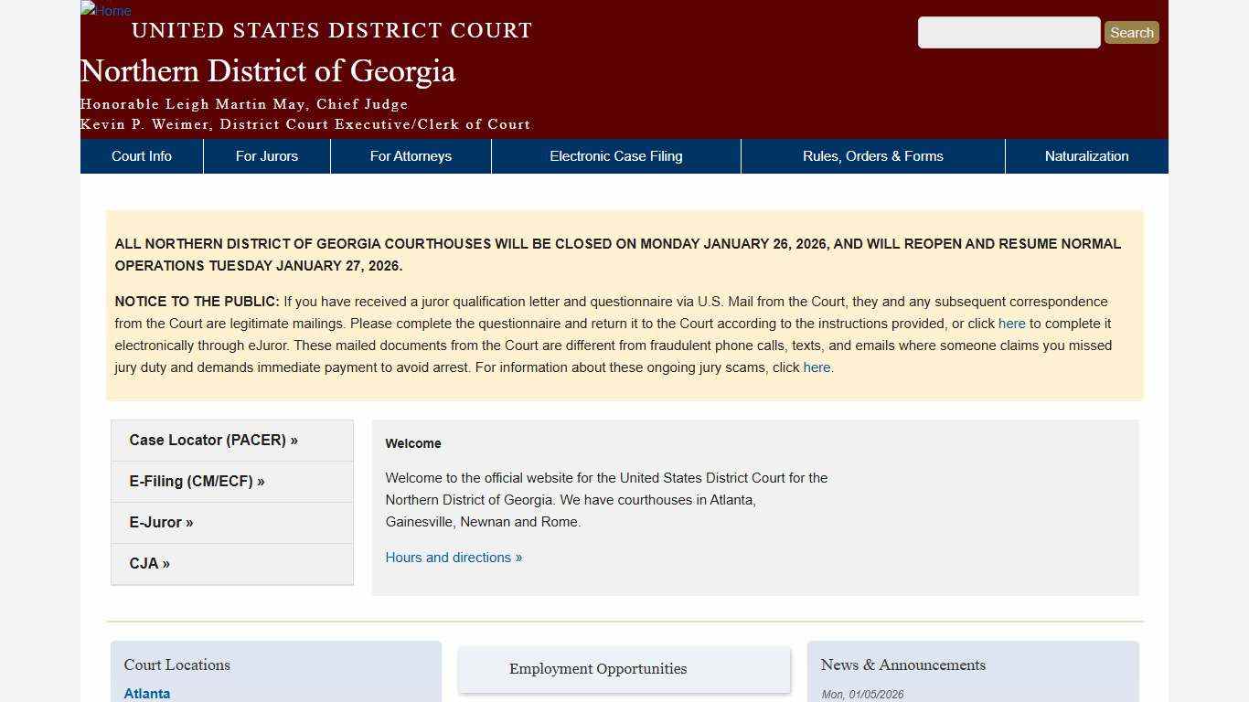 Northern District of Georgia United States District Court